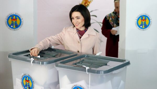 Кандидат в президенты Майя Санду на выборах в Кишиневе Кандидат в президенты Майя Санду на выборах в Кишиневе