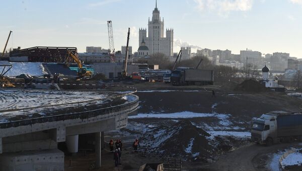 Строительство парка Зарядье в Москве Строительство парка Зарядье в Москве