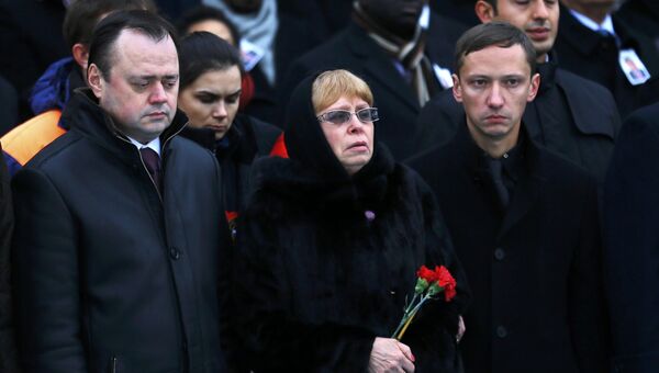 Жена Марина Карлова на панихиде по погибшему послу России Андрею Карлову в Турции Жена Марина Карлова на панихиде по погибшему послу России Андрею Карлову в Турции