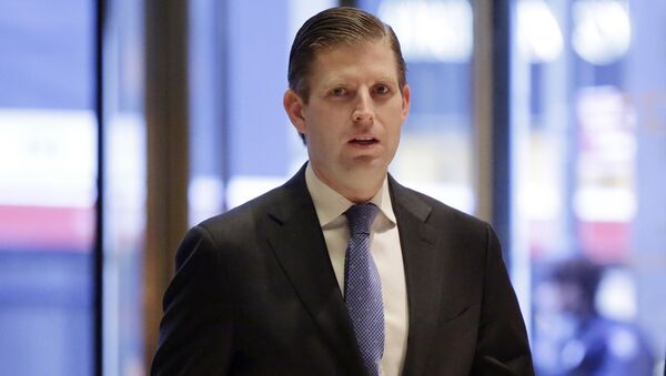 Эрик Трамп в Trump Tower в Нью-Йорке. Архивное фото Эрик Трамп в Trump Tower в Нью-Йорке. Архивное фото
