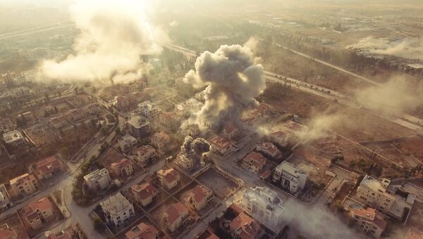 Оборона Академии Башара Асада в Алеппо. Правительственные войска наносят удары по позициям боевиков. Сирия, 11.2016 Оборона Академии Башара Асада в Алеппо. Правительственные войска наносят удары по позициям боевиков. Сирия, 11.2016