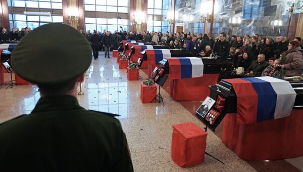 Прощание с погибшими при крушении самолета Ту-154 Прощание с погибшими при крушении самолета Ту-154