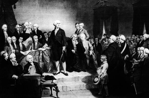 Инаугурация президента США Джорджа Вашингтона, 1789 год Инаугурация президента США Джорджа Вашингтона, 1789 год