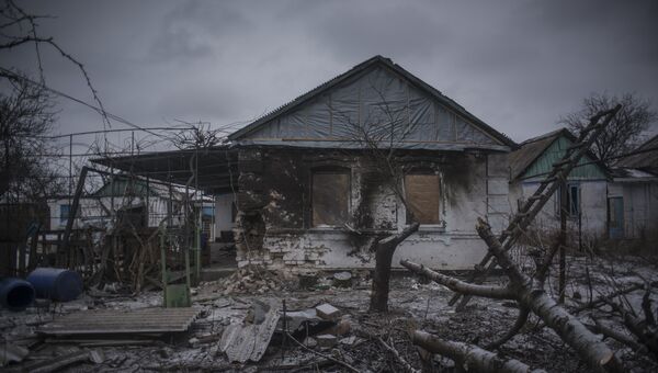 Ситуация после обстрелов Коминтерново в Донецкой области. Архивное фото Ситуация после обстрелов Коминтерново в Донецкой области. Архивное фото