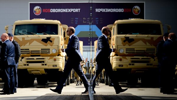 Стенд компании Рособоронэкспорт. Архивное фото Стенд компании Рособоронэкспорт. Архивное фото