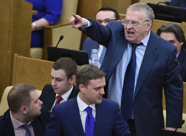 Лидер ЛДПР Вдадимир Жириновский на пленарном заседании Государственной Думы РФ. 15 марта 2017 Лидер ЛДПР Вдадимир Жириновский на пленарном заседании Государственной Думы РФ. 15 марта 2017
