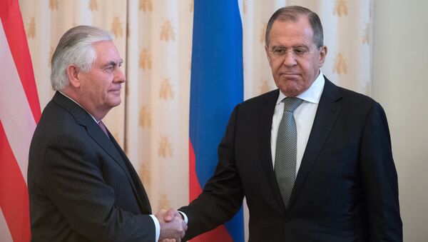 Министр иностранных дер РФ Сергей Лавров и Государственный секретарь США Рекс Тиллерсон. Архивное фото Министр иностранных дер РФ Сергей Лавров и Государственный секретарь США Рекс Тиллерсон. Архивное фото