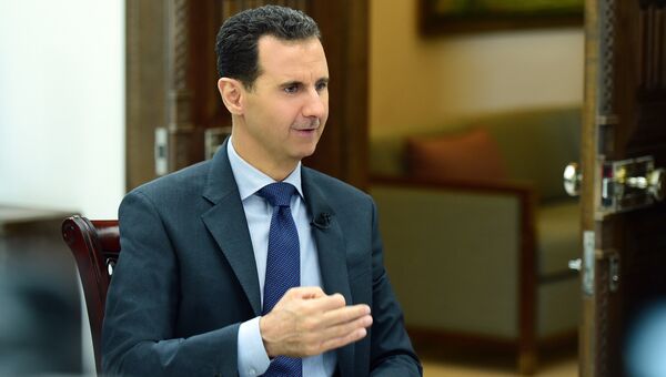 Президент Сирии Башар Асад во время интервью Президент Сирии Башар Асад во время интервью