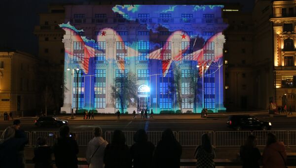 Световое мультимедийное шоу #оПобеде Световое мультимедийное шоу #оПобеде