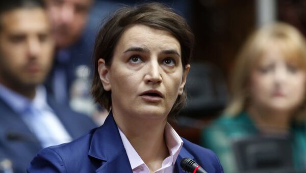 Премьер-министр Сербии Ана Брнабич. Архивное фото Премьер-министр Сербии Ана Брнабич. Архивное фото