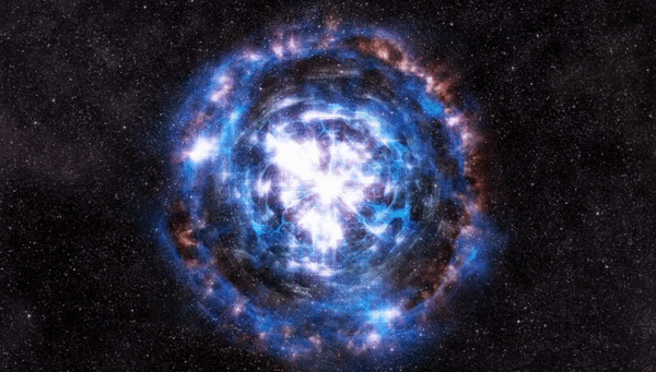 Реконструкция взрыва сверхновой SN1987A Реконструкция взрыва сверхновой SN1987A
