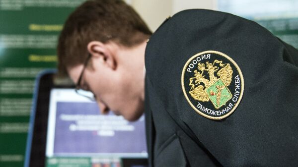 Сотрудник таможенной службы РФ. Архивное фото Сотрудник таможенной службы РФ. Архивное фото