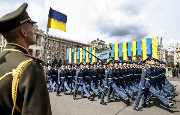 Украинские военнослужащие на параде в честь Дня независимости в Киеве. 24 августа 2017 Украинские военнослужащие на параде в честь Дня независимости в Киеве. 24 августа 2017