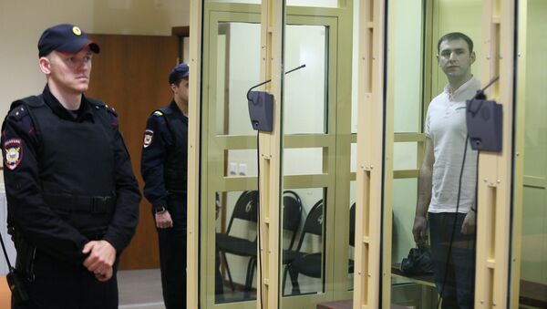 Шота Элизбарашвили, обвиняемый в пособничестве Амирану Георгадзе, на заседании Московского областного суда. Архивное фото Шота Элизбарашвили, обвиняемый в пособничестве Амирану Георгадзе, на заседании Московского областного суда. Архивное фото