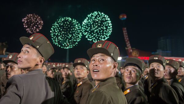 Празднование успешного испытания водородной бомбы в КНДР. 6 сентября 2017 Празднование успешного испытания водородной бомбы в КНДР. 6 сентября 2017