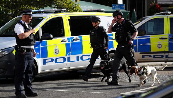 Полиция у станции метро Parsons Green в Лондоне. 15 сентября 2017 Полиция у станции метро Parsons Green в Лондоне. 15 сентября 2017