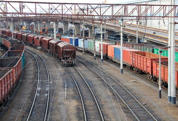 Товарные вагоны в Одесском порту Товарные вагоны в Одесском порту