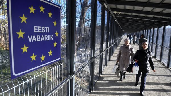 Пешеходный пункт пропуска Нарва-2 на эстонско-российской границе Пешеходный пункт пропуска Нарва-2 на эстонско-российской границе