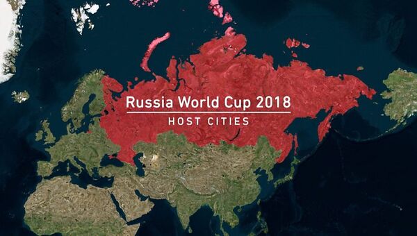 Стоп-кадр из видеоанонса BBC Sport к чемпионату мира по футболу — 2018 Стоп-кадр из видеоанонса BBC Sport к чемпионату мира по футболу — 2018