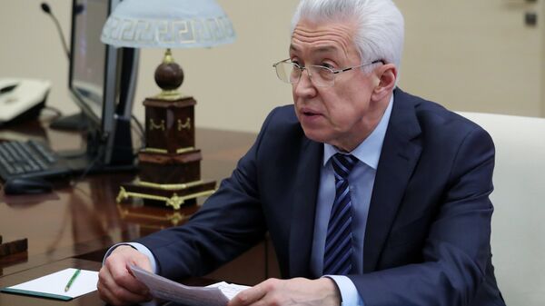 Временно исполняющий обязанности главы Дагестана Владимир Васильев во время встречи с Владимиром Путиным. 4 декабря 2017 Временно исполняющий обязанности главы Дагестана Владимир Васильев во время встречи с Владимиром Путиным. 4 декабря 2017