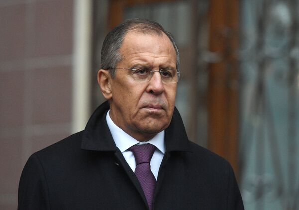 Министр иностранных дел РФ Сергей Лавров на церемонии открытия мемориальной доски российскому дипломату Андрею Карлову Министр иностранных дел РФ Сергей Лавров на церемонии открытия мемориальной доски российскому дипломату Андрею Карлову