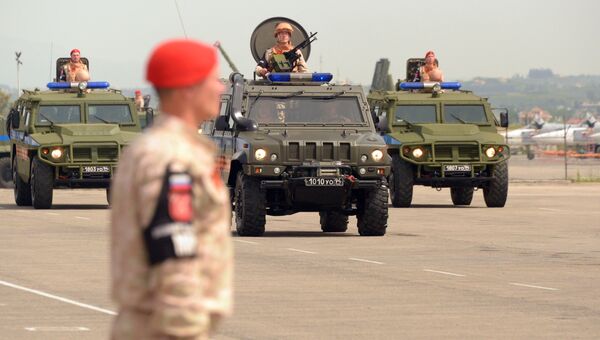 Военный парад на российской авиабазе Хмеймим Военный парад на российской авиабазе Хмеймим