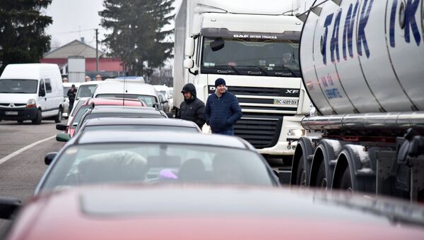 Акция протеста на границе между Украиной и Польшей Акция протеста на границе между Украиной и Польшей