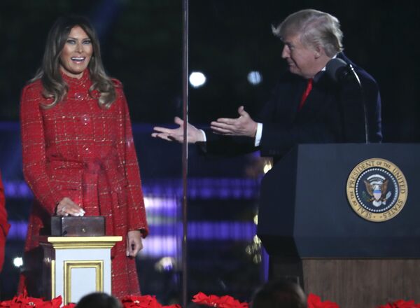 Президент США Дональд Трамп и первая леди Меланья Трамп Президент США Дональд Трамп и первая леди Меланья Трамп