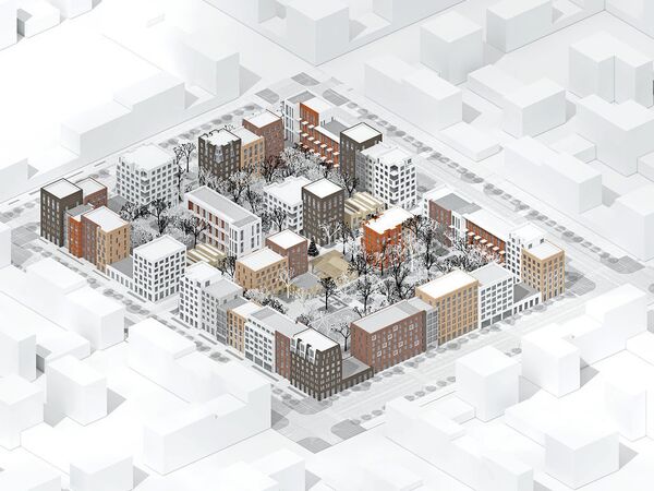 Концепция среднеэтажной застройки от DNK Architectural Group Концепция среднеэтажной застройки от DNK Architectural Group