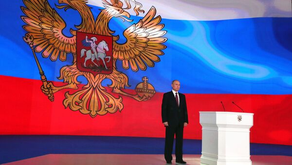 Президент РФ Владимир Путин после выступления с ежегодным посланием Федеральному Собранию в ЦВЗ Манеж. 1 марта 2018 Президент РФ Владимир Путин после выступления с ежегодным посланием Федеральному Собранию в ЦВЗ Манеж. 1 марта 2018