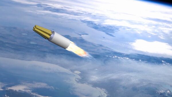 Демонстрация принципа действия ракетного комплекса стратегического назначения Сармат во время послания президента РФ Владимира Путина Федеральному собранию Демонстрация принципа действия ракетного комплекса стратегического назначения Сармат во время послания президента РФ Владимира Путина Федеральному собранию