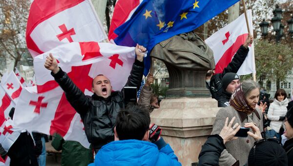 Акция Грузии нужна дружба с Россией, а не с НАТО в Тбилиси Акция Грузии нужна дружба с Россией, а не с НАТО в Тбилиси
