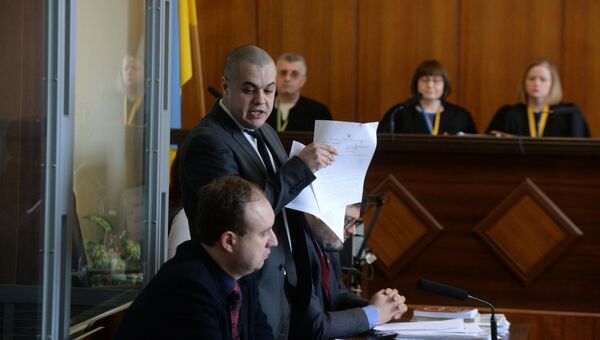 Адвокат журналиста Василия Муравицкого Андрей Гожый во время заседания суда в Житомире Адвокат журналиста Василия Муравицкого Андрей Гожый во время заседания суда в Житомире