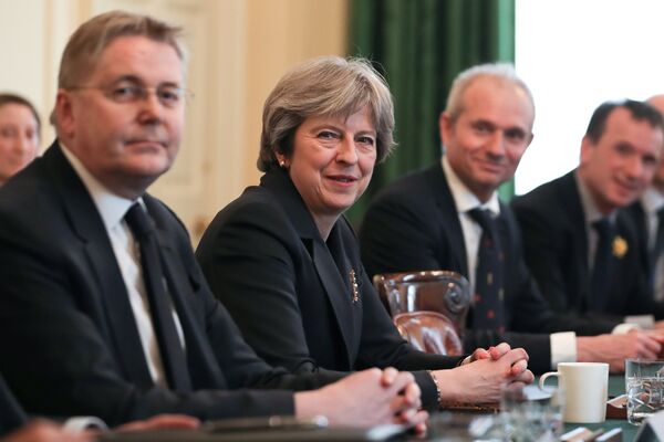 Премьер-министр Великобритании Тереза Май на заседании Объединенного комитета министров, Лондон. 14 марта 2018 Премьер-министр Великобритании Тереза Май на заседании Объединенного комитета министров, Лондон. 14 марта 2018
