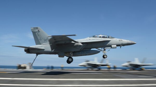 Истребитель ВМС США F/A-18F Super Hornet Истребитель ВМС США F/A-18F Super Hornet