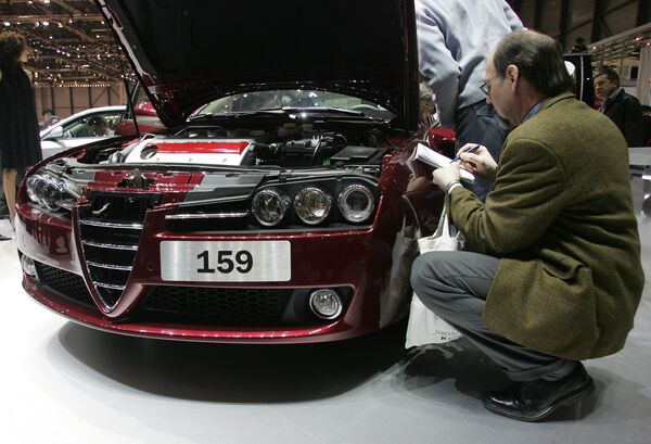 Alfa Romeo на выставке машин в Швейцарии Alfa Romeo на выставке машин в Швейцарии