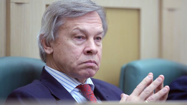 Член Совета Федерации Алексей Пушков. Архивное фото Член Совета Федерации Алексей Пушков. Архивное фото