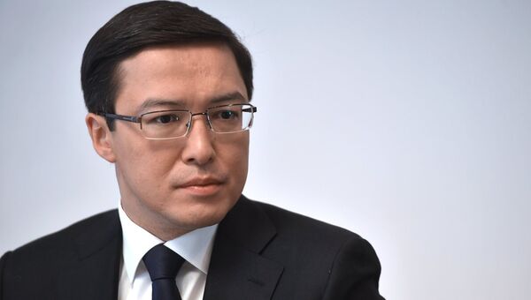 Председатель Национального банка Республики Казахстан Данияр Акишев во время интервью в Москве Председатель Национального банка Республики Казахстан Данияр Акишев во время интервью в Москве