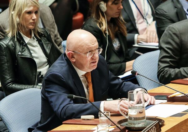 Постоянный представитель РФ при ООН Василий Небензя выступает на открытом заседании совета безопасности ООН Постоянный представитель РФ при ООН Василий Небензя выступает на открытом заседании совета безопасности ООН
