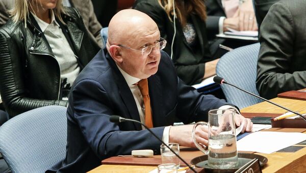 Постоянный представитель РФ при ООН Василий Небензя выступает на открытом заседании совета безопасности ООН Постоянный представитель РФ при ООН Василий Небензя выступает на открытом заседании совета безопасности ООН