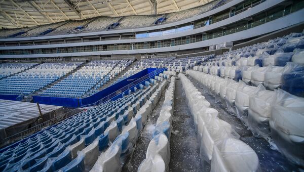 Трибуны на стадионе Самара Арена Трибуны на стадионе Самара Арена