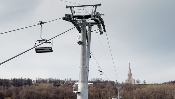 Канатная дорога через Москва-реку в Лужниках Канатная дорога через Москва-реку в Лужниках