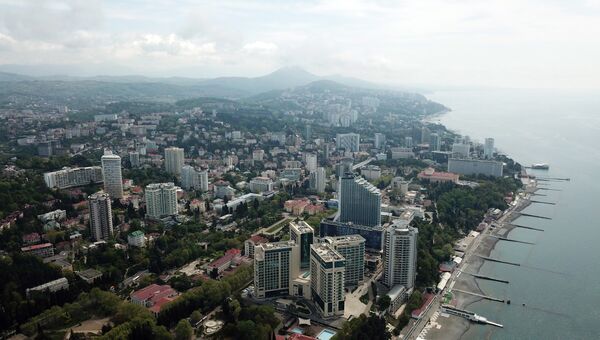 Вид на Сочи. Архивное фото Вид на Сочи. Архивное фото