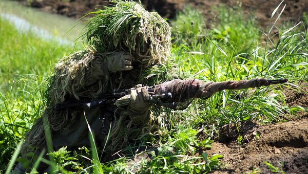 Снайперы во время проведения тактико-специального учения в Краснодаре. Архивное фото Снайперы во время проведения тактико-специального учения в Краснодаре. Архивное фото