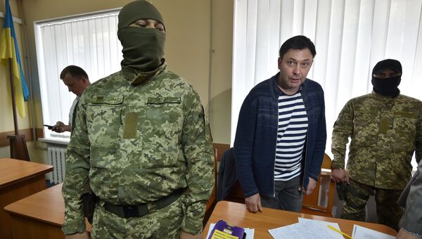 Кирилл Вышинский во время заседания суда в Херсоне. 17 мая 2018 Кирилл Вышинский во время заседания суда в Херсоне. 17 мая 2018