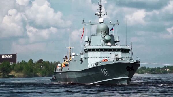 Малый ракетный корабль проекта 22800 Ураган во время ходовых испытаний в акватории Ладожского озера. 19 мая 2018 Малый ракетный корабль проекта 22800 Ураган во время ходовых испытаний в акватории Ладожского озера. 19 мая 2018
