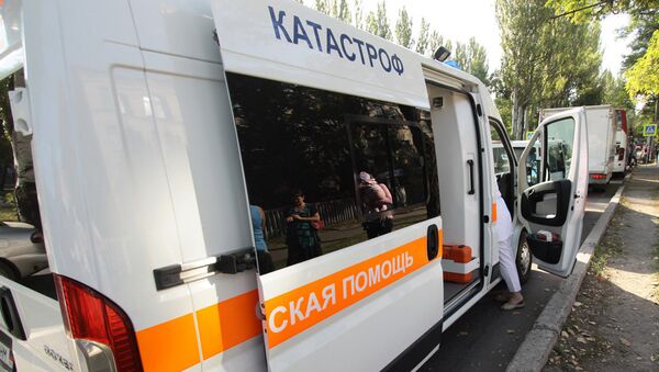 Автомобиль скорой помощи в Донецке. Архивное фото Автомобиль скорой помощи в Донецке. Архивное фото