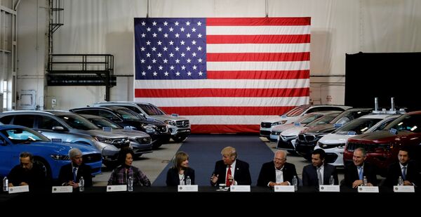 Встреча президента США Дональда Трампа с лидерами американской автомобильной промышленности Встреча президента США Дональда Трампа с лидерами американской автомобильной промышленности