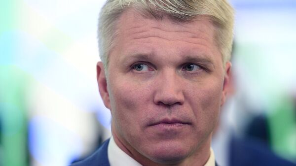 Министр спорта РФ Павел Колобков на Петербургском международном экономическом форуме Министр спорта РФ Павел Колобков на Петербургском международном экономическом форуме