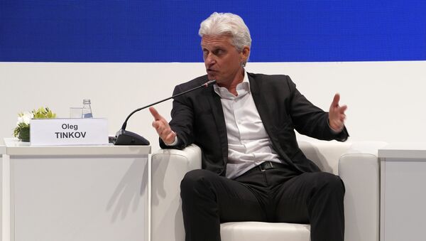 Председатель совета директоров Тинькофф Банк Олег Тиньков на Петербургском международном экономическом форуме. 25 мая 2018 Председатель совета директоров Тинькофф Банк Олег Тиньков на Петербургском международном экономическом форуме. 25 мая 2018